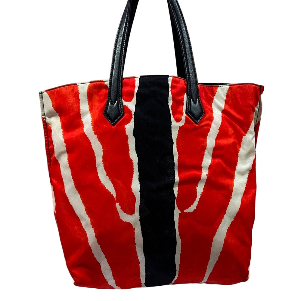 Fendi Vintage Red and Black Tote with COA